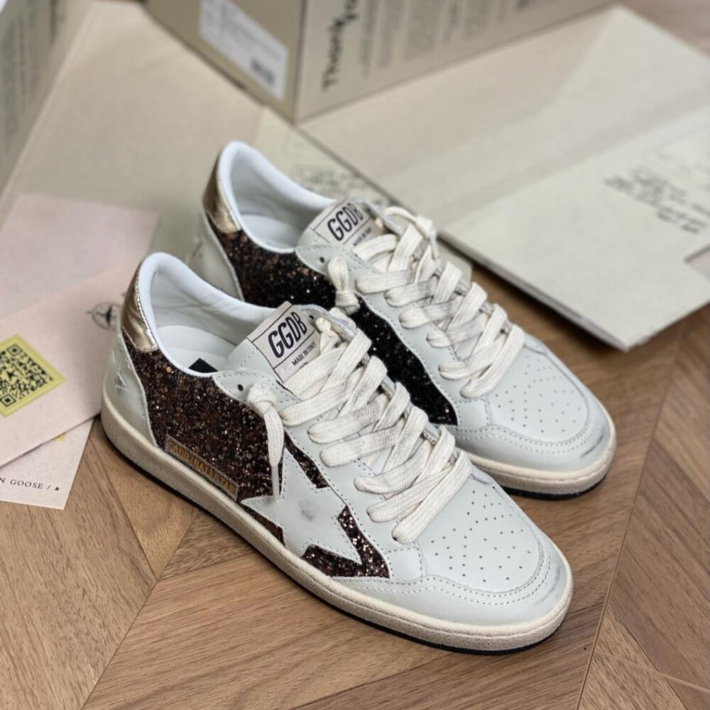 Brand new vintage finish Golden Goose-Super-Star women's casual sneakers